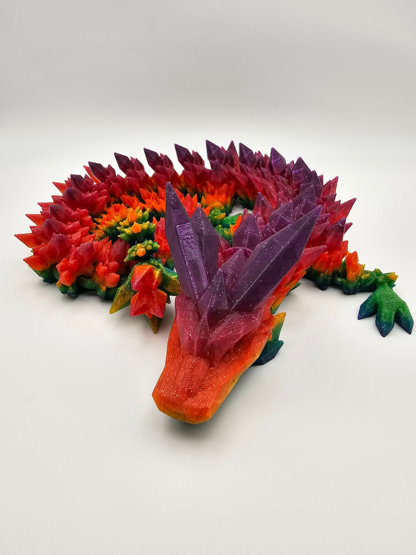 Chromatic Glitter Crystal Dragon - L